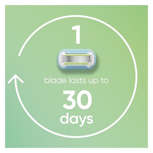 Gillette Venus Extra Smooth Women's Razor with Reusable Handle, 5 Blade Refills and Shower Holder