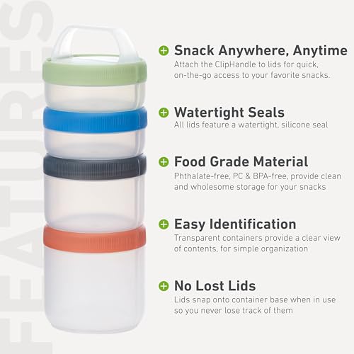 Stax Modular Storage System - Food-Safe 4-Piece St... (Spectrum | Plastic)