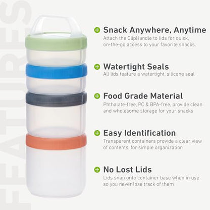 Stax Modular Storage System - Food-Safe 4-Piece St... (Spectrum | Plastic)