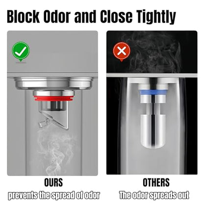 2Pcs Odor Proof Floor Drain, Floor Drain backflow Preventer, Shower Plug, Magnetic One-Way Drain Valve, Prevent Odor Dispersion in Bathrooms, and Kitchens (1.5''-2.0'' Caliber)