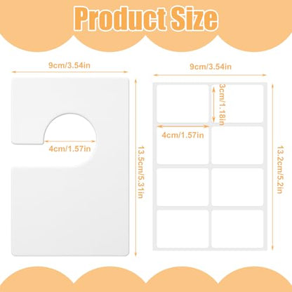 32 Pack Closet Dividers for Hanging Clothes Clothing Size Dividers,Size Markers for Clothing White Clothings Rack Reusable Closet Separators with 40 Labels Rectangular Clothings Closets Divider