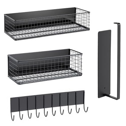 4 Pack Heavy-Duty Magnetic Shelves for Washing Machine | Magnetic Laundry Organizer, Spice Rack for Refrigerator, Space Saving Magnetic Basket
