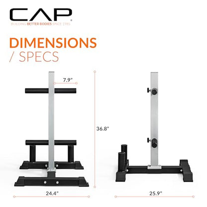 Olympic Bumper Plate Tree Rack with Barbell Holder... (Alloy Steel)
