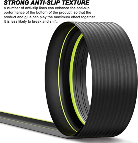 Jin&Bao Universal Garage Door Threshold Seal Strip 20FT Kit, Bottom Waterproof Rubber Weather Stripping Replacement（Green, 2 Adhesive）