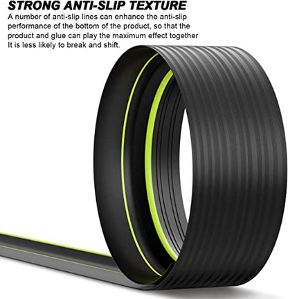 Jin&Bao Universal Garage Door Threshold Seal Strip 20FT Kit, Bottom Waterproof Rubber Weather Stripping Replacement（Green, 2 Adhesive）