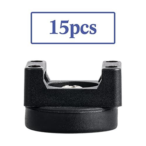 Yookeer 15 Pcs Magnetic Zip Tie Mount Base Black Magnetic Cable Clips Wire Holder Multipurpose Cable Ties Management Base Electrical Supplies for Wire (22 mm)