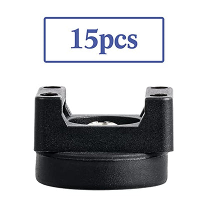 Yookeer 15 Pcs Magnetic Zip Tie Mount Base Black Magnetic Cable Clips Wire Holder Multipurpose Cable Ties Management Base Electrical Supplies for Wire (22 mm)