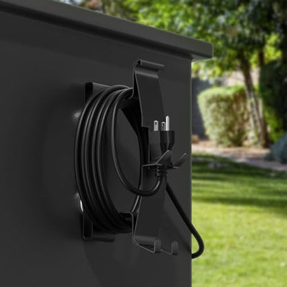 All-Metal Magnetic Power Cord Organizer with Strong Magnet, Coinicxcel Cable Holder for Most Wood Pellet Grill Smoker with Open Plug Slot & Hook, Suit for Traeger Grill Accessories, BBQ Accessories