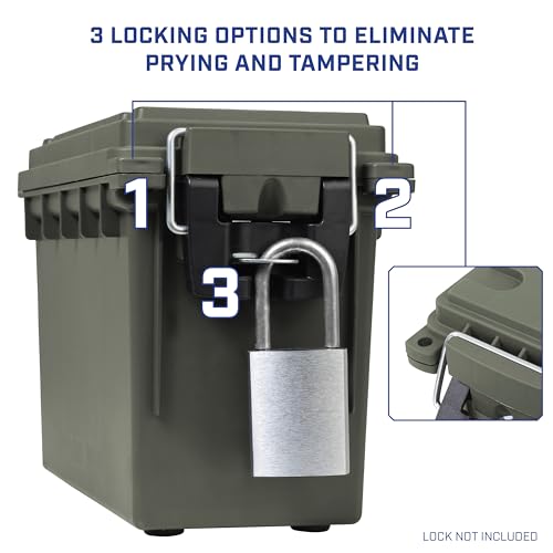 12626 Ammo Storage Box, Stackable .30 Cal Field Bo... (Green | Plastic)