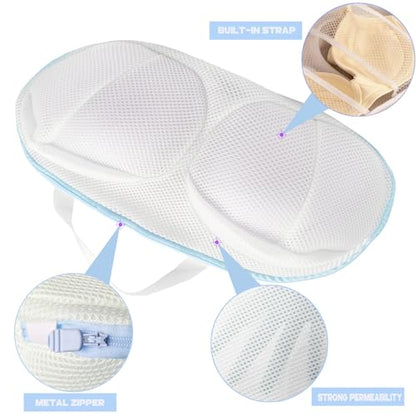 Large Bra Laundry Bags for Washing Machine, Fits All Cups Anti Deformation Bra Washing Bag, Lingerie Bags for Washing Delicates (4 Pack - Whitebag)