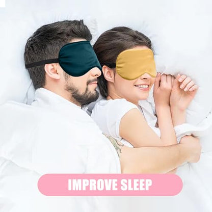 20 Pieces Silk Sleep Mask Silk Masks for Sleeping,MulticoloredDyrfo | Eye Mask with Adjustable Strap,Soft Sleeping Mask Eye Cover,Comfortable Blindfold Eyeshade for Women Men Sleeping Travel Nap