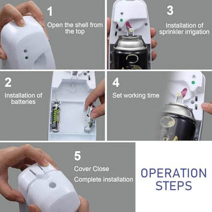 Uiifan 8 Pcs Automatic Air Freshener Spray Dispenser 8.27 x 3.15 x 3.15 Inch Wall Mounted Automatic Air Freshener Dispenser Mist Adjustable Fragrance Aerosol Spray Sprayer for Room