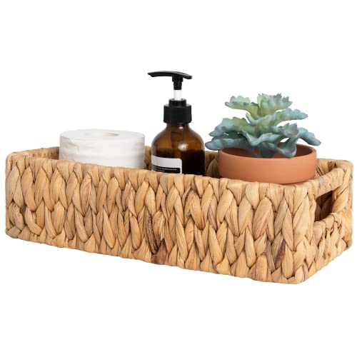 Toilet Paper Basket, Small Bathroom Basket Organiz... (Water Hyacinth)