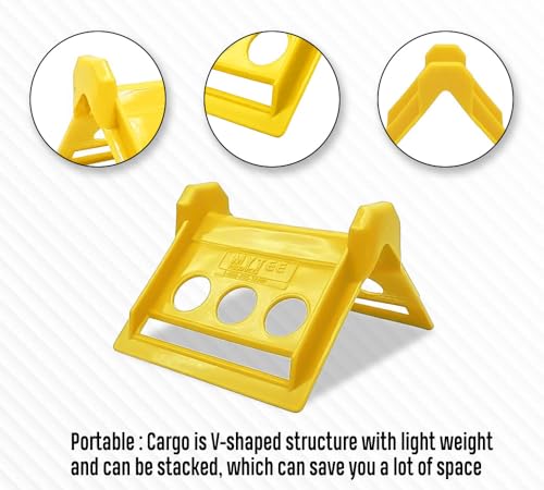Mytee Products 20 Pack 4" Edge Protectors for Flatbed Trucks with Carrying Case - Ratchet Strap Corner Protectors Fits 2" 3" & 4" Winch Strap - Cargo Load Corner Guards for Tie-Down Accessories