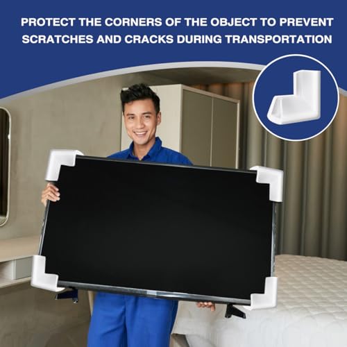 24Pcs Edge Foam Protection Corners for TV Frame Photo Mirror,Packing Foam Corner Protectors for Shipping Moving Foam Packing Material for Shipping