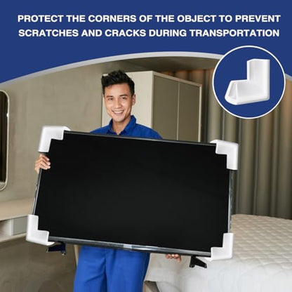 24Pcs Edge Foam Protection Corners for TV Frame Photo Mirror,Packing Foam Corner Protectors for Shipping Moving Foam Packing Material for Shipping