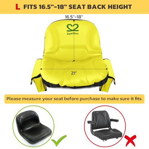 Riding Lawn Mower Seat Cover 600D Non Slip Tractor Seat Cover with Padded | Seat Covers Universal Fits for John Deere, Craftsman, Cub Cadet, Kubota, Troy Bilt and More, Padded Cushion, Non Slip Rubber