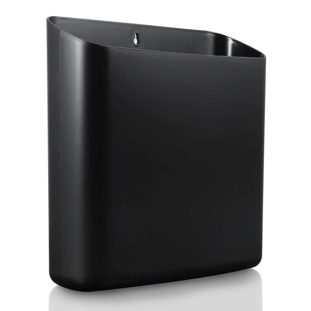 Picowe Magnetic Laundry Storage, Large Lint Holder Bin for Laundry Room, Space-Saving Trash Container Hanging on Dryer, Washer or Wall Mount Trash Bin (Black)