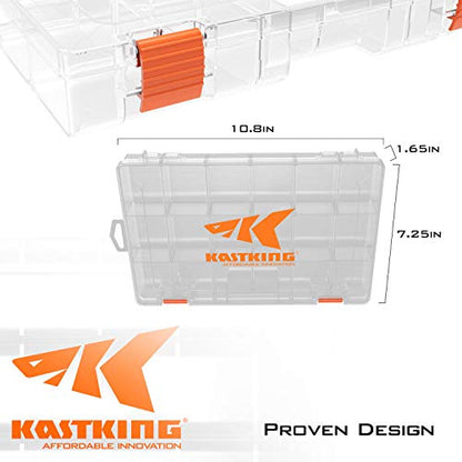 KastKing Utility Tackle Boxes, 3600 and 3700 Fishing Tackle Trays | Plastic Storage Organizer Box with Removable Dividers, Durable, Fishing Tackle Storage, Box Organizer