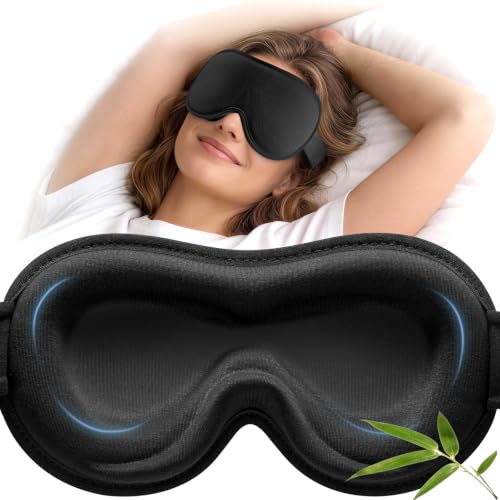 Sleep Mask Women Men for Lash Extension, Breathabl... (Black)