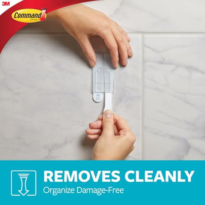 Command Shower Caddy, 1 Caddy, 4 Large Strips | Water Resistant, Damage-Free Hanging with Adhesive Strip, Ideal for Bathroom Organization, Easy Installation
