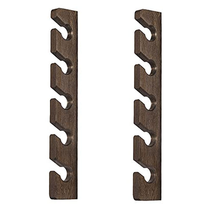 Hat Rack for Wall Baseball Cap Organizer Hanger (2 Pack) Modern Wooden Hat Holder Wall-Mounted Caps Display for Closet Door Bedroom Entryroom Laundry (Brown) …