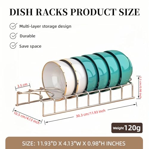 Dish Rack Plates Holder 2 Pack set, Plate organize... (Green, White | Stainless Steel)