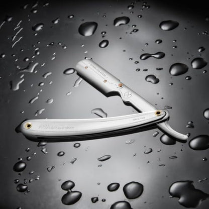 Parker SR1 Stainless Steel Shavette Straight Edge Professional Barber Razor for Men and 5 Parker Premium Platinum blades