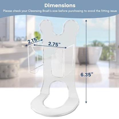 Universal Acrylic Organizer for Electric Face Scrubbers & Cleansing Brushes – Waterproof Holder Compatible with Coslus,Clsevxy,Touchbeauty, Wovazus, Visofo,Clarisonic Mia 2 (Holder Only)