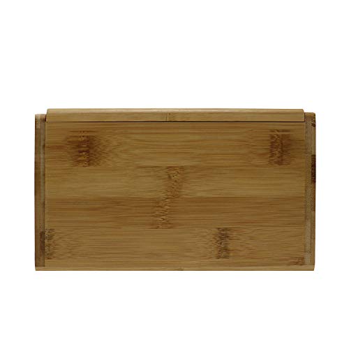 Bamboo Face Mask Dispenser | Wooden Mask Box with Cover for Storing and Dispensing Personal Face Masks