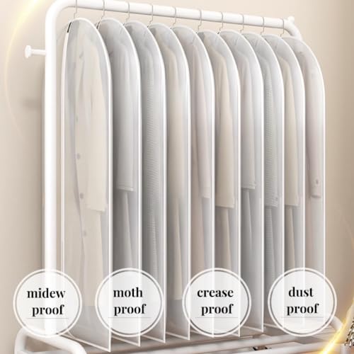 20 Pack Combo Size Clear Garment Bags for Hanging Clothes with Full Zipper for Closet Storage, Clothes Cover For Hanging, Wardrobe Bags for Hanging Clothes.(120 x 60CM x 10P, 100 x 60CM x 10P)