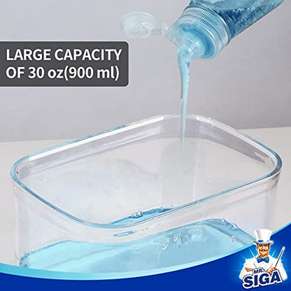 MR.SIGA Dish Soap Dispenser with Sponge Holder for Kitchen, Black | Dishwashing soap pump dispenser for sink, kitchen soap dispenser, dish sponge holder