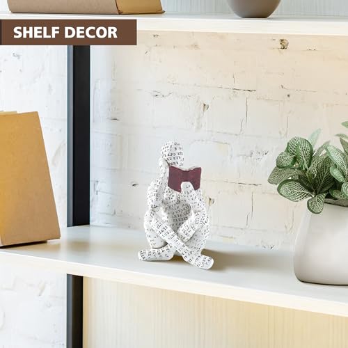 Home Decor Pulp Reading Women Thinker Statue Aesthetic Sculpture Room Decor Modern Abstract Decoration on Shelf Table Desk for Living Room Office Bedroom A