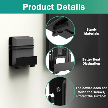 1 pcs Cable Box Mount, Adjustable Wall Mount for Small and Wide Devices | Modem Mount, Wall Mount Bracket Compatible for Cable Boxes, Modems, DVD Players,PS3, PS4, Xbox One S