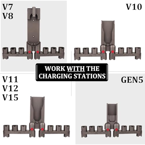 Attachments Mount Holders Compatible with Dyson Ge... (Gray | Plastic)