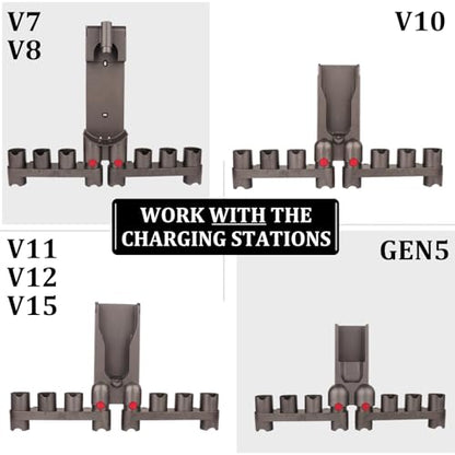 Attachments Mount Holders Compatible with Dyson Ge... (Gray | Plastic)