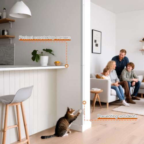 Magicheap 4 Pack Wall Corner Protector, 31.5in x 1.18in, Clear | Self Adhesive, Easy to Install, Corner Protectors for Walls, Edge Guard for Furniture Cabinet Shelf Drywall Baseboard Desk