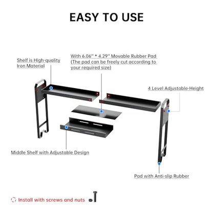 Over The Sink Shelf & Window Plant Shelf, Expandable Kitchen Organization | Adjustable in Height & Length, Multi-Purpose Storage Rack, For Stove, Bathroom, Study