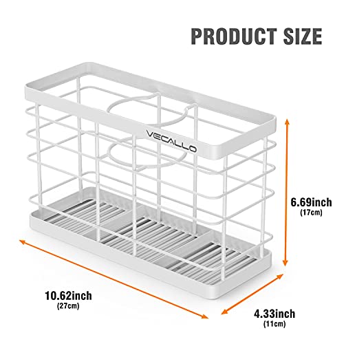 Hair Tool Organizer, Curling iron stands, Bathroom Organizer Basket Hair Supplies Organizer Storage Hair Dryer Holder- Wall Mount No Drilling | Curling iron holder Cabinet Door Bathroom Organizer for Hair Dryer, Curling Wands, Hair Straighteners White