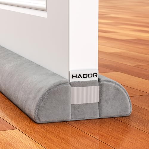 Door Draft Stopper for Bottom of Door, 36 Inch Und... (Gray | Polyester Blend)