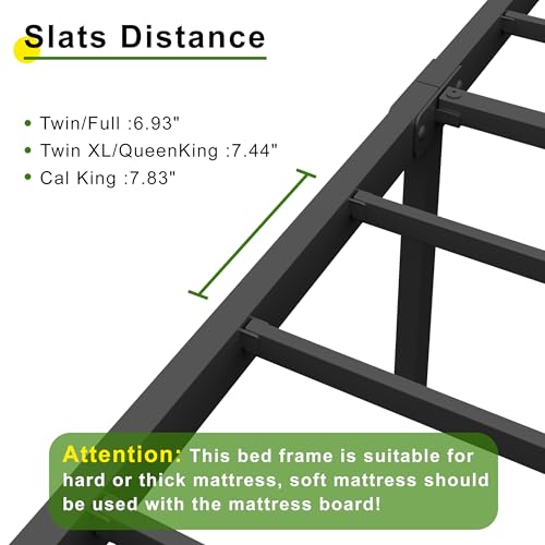 EMODA Queen Bed Frame 18 Inch Heavy Duty Tall with Large Storage Space