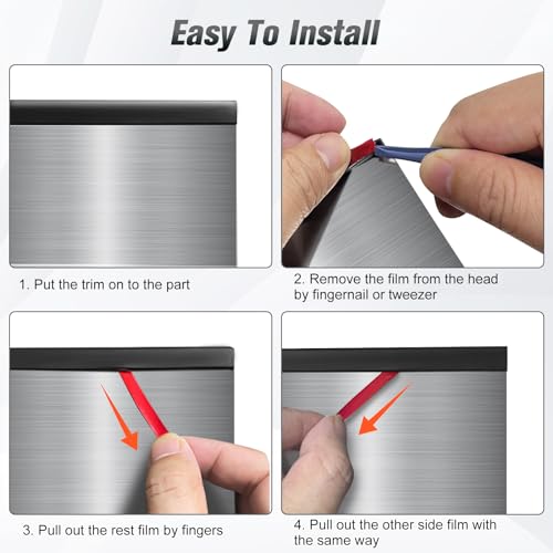 Edge Trim, 1/8" (3mm) Rubber Edge Trim, Black Color, 20Ft | Flexible Self Adhesive U Channel Edge Protector for Glass, Mirror, Plywood, Steel Panel Sharp Edges, U Shaped Peel and Stick