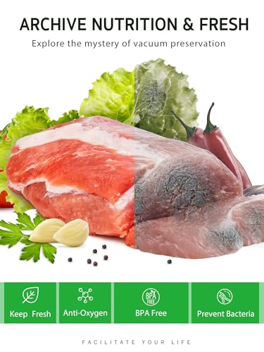 Syntus 11" x 150' Vacuum Sealer Bags Rolls Keeper with Cutter Dispenser | BPA Free, Commercial Grade, Heavy-Duty, Microwave Sous Vide Cooking, Meal Prep, Custom Length, Precise Cuts, for Food Storage