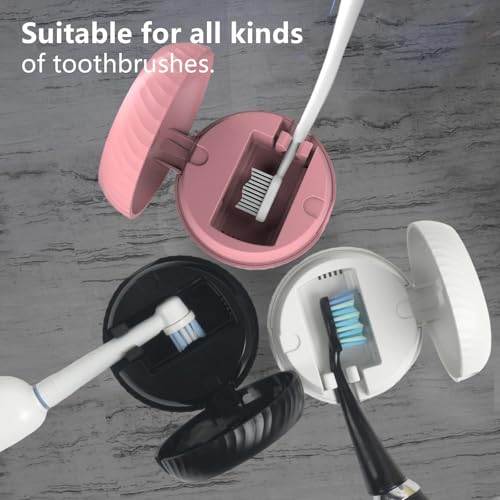 iHave Toothbrush Sanitizer Wall Mount, Portable UV Toothbrush Holder Travel | 4-Hour Auto-Cycle UV-C Disinfection 99.9%, Magnetic Mount, 30-Day Standby, Home, RV, Apartment Bathroom & Travel Essential