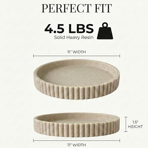 Round Decorative Tray Coffee Table Tray - Resin Circle Tray Decor | Coffee Table Decor for Living Room - Coffee Table Centerpiece Tray - Bandejas Decorativas - Decor Tray for Home Decor