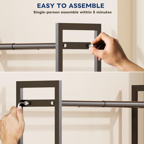 Mavivegue 18-33” Expandable Shoe Rack for Closet, 3-Tier Shoe Organizer, Adjustable Shoe Rack for Front Door Entrance, Entryway