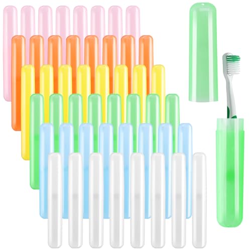48PCS Large Travel Toothbrush Case Holder, Toothbr...