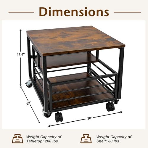 Mini Fridge Stand with Storage Moblie Fridge Table with Drawer Basket for Kitchen Dorm Used for Compact Beverage Refrigerators Upright Freezers