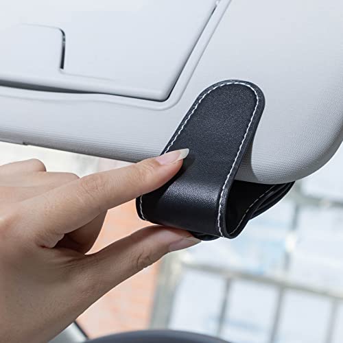 Car Sunglass Holder, Eyeglass Holder Fit BMW X1 X3 X7 X5 X6 1 3 5 6 Series Z4 7 M Series, Sunglass Hanger Mount for Car Sun Visor, Interior Accessories, Black