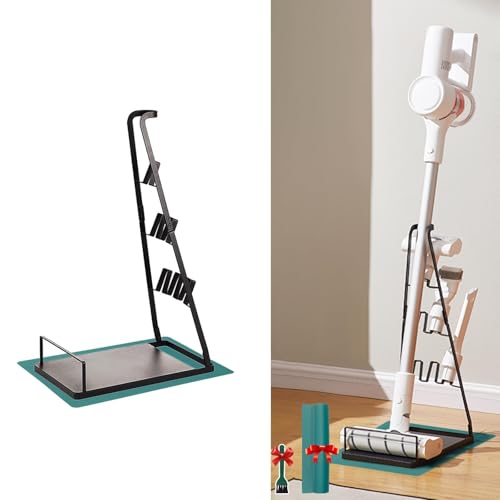 EZ SPARES Vacuum Stand,Storage-Stand-Docking-Station-Holder,Stable Metal Storage Bracket Stand Holder,Compatible with Dyson,Hoover, Eureka, Rainbow,Shop VAC and Most Stick Vacuum(Black)
